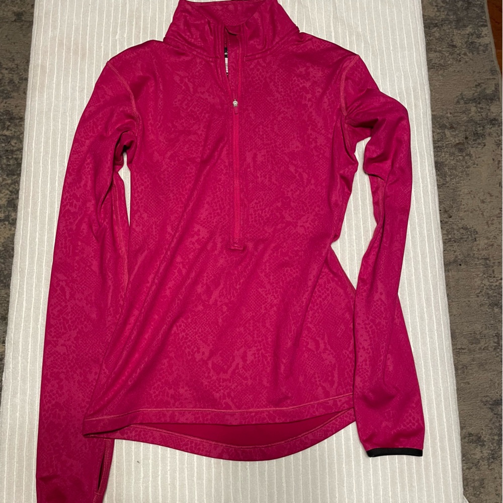 Nike Pro Dri-FIT Pink Snake Print 1/4 Zip Pullover Women's Small Top